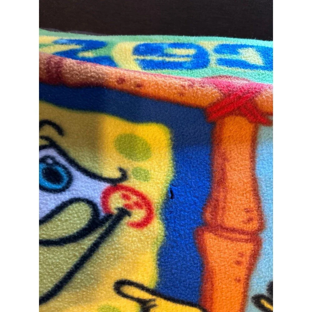 SpongeBob SquarePants blanket Vtg The Many Faces Of SpongeBob 2003 Nickelodeon